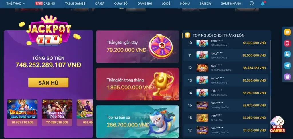 Ưu đãi nạp tiền hàng ngày vb79
